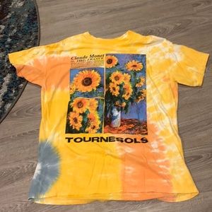 Vintage Claude Monet Men’s Large Sunflower T-Shirt
